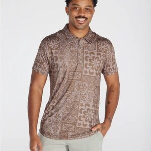 Bylt NEW 19th Hole Performance Polo Short Sleeve Tee Shirt in Cabana